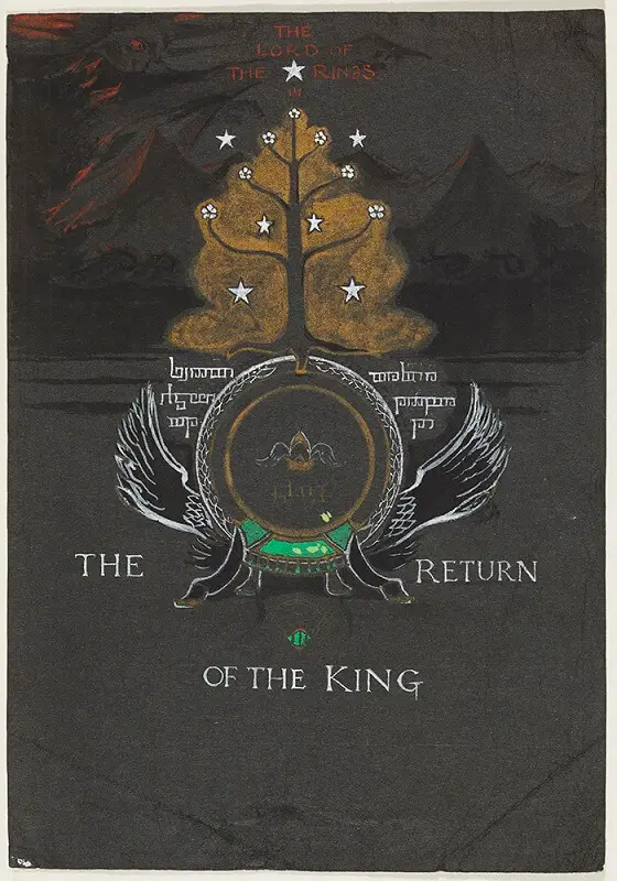 جلد کتاب بازگشت شاه با طراحی تالکین