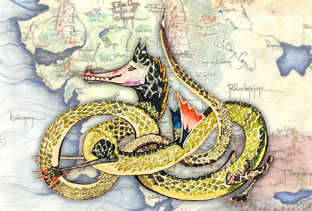 Tolkien drawing dragon