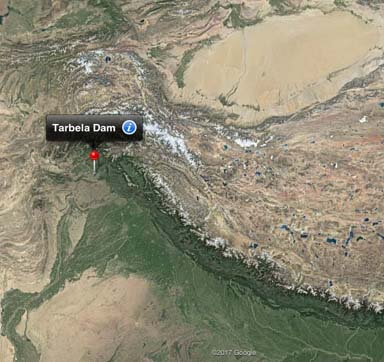 tarbela dam on google maps