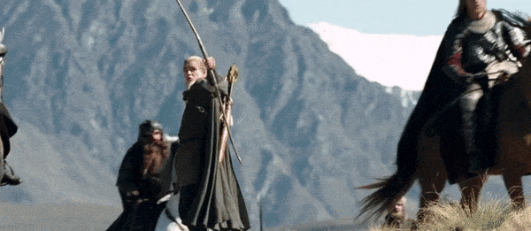 سوار شدن آکروباتیک لگولاس بر روی اسب در فیلم ارباب حلقه ها دو برج