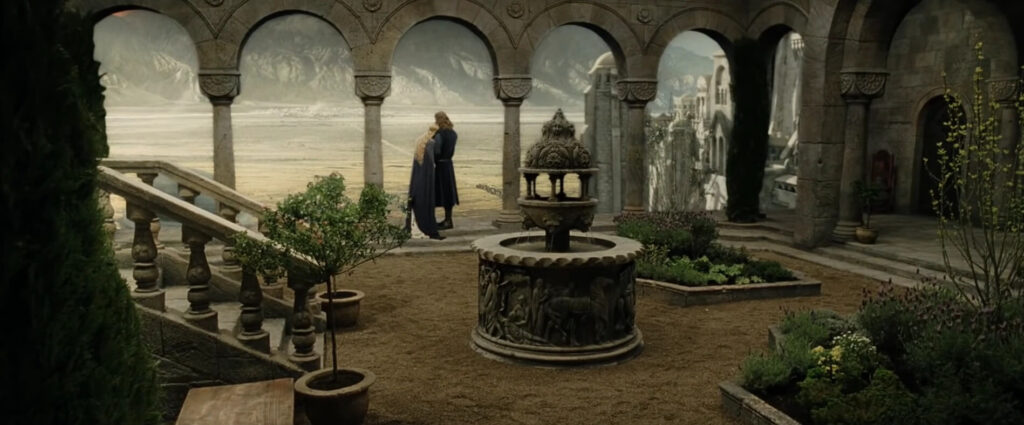 فارامیر و ائووین در شفاخانه‌ها در فیلم ارباب حلقه‌ها: بازگشت شاه