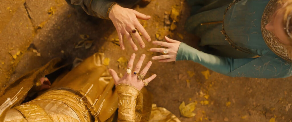 حلقه‌های سه‌گانه الفی در دستان گیل-گالاد، گیردان و گالادریل در تیزر تریلر فصل دوم سریال ارباب حلقه‌ها