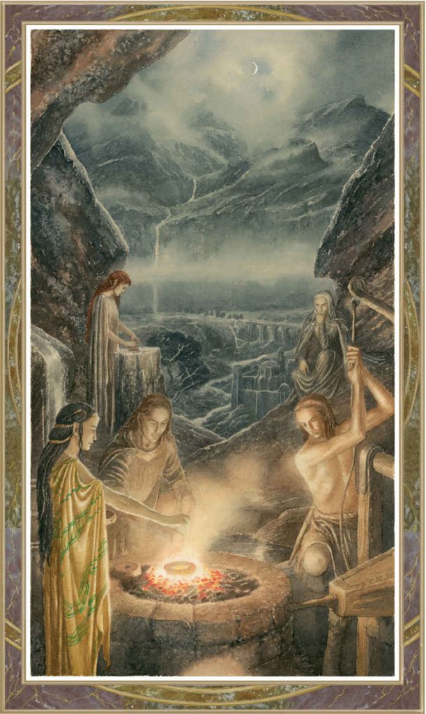 The Forging of the Three Elven Rings by Alan Lee